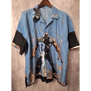 Vintage Claudio Nucci Anime Button Up Shirt Men XXL Fighting Ninja Warrior Y2K